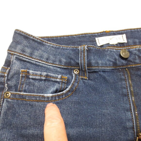 HARPER womens JEANS straight HiGH RISE frayed CROPPED ankle SIZE 27 - Picture 4 of 10